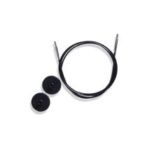 KnitPro Zwart zilveren kabel